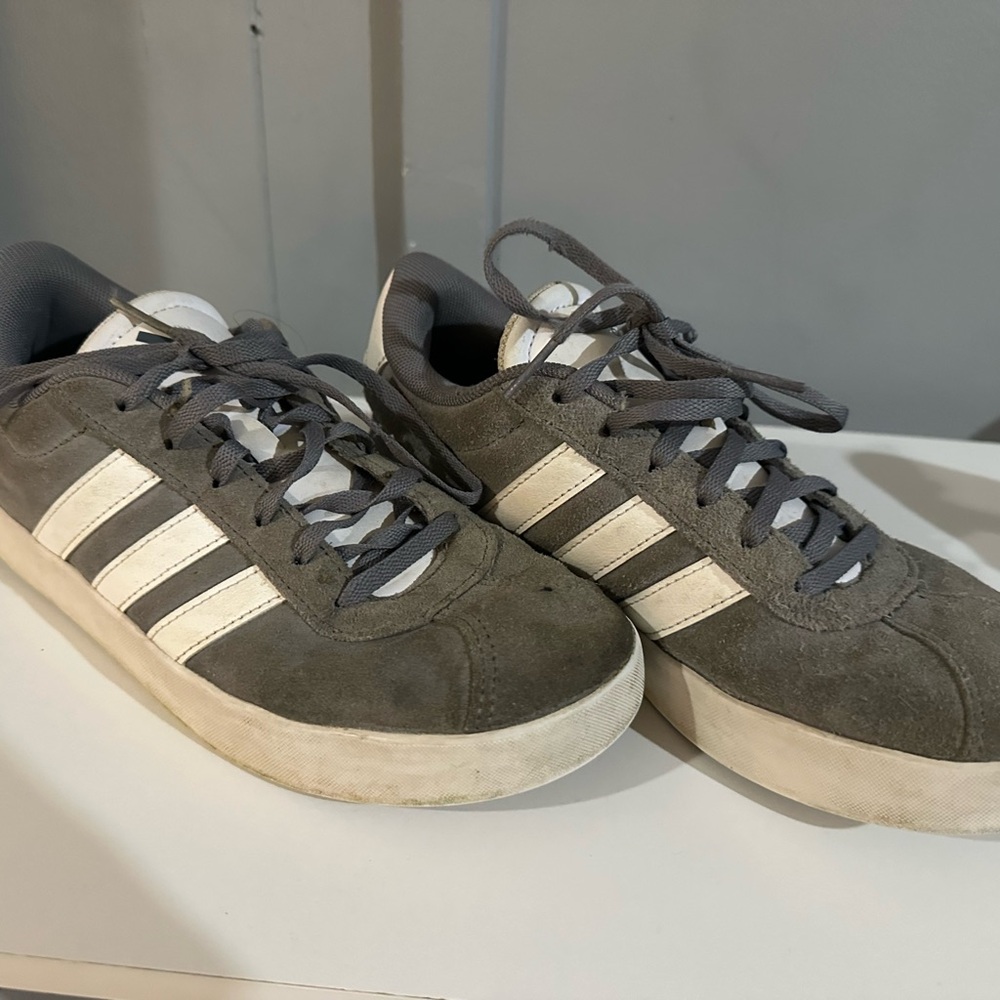 Adidas Gray and White Casual Sneakers